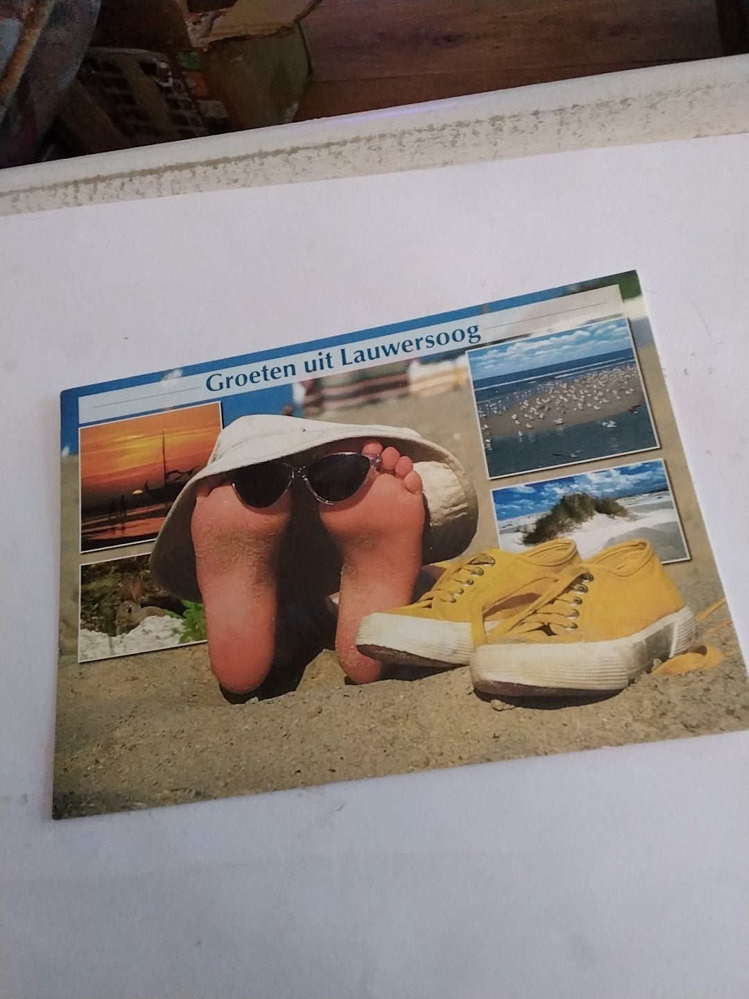 Ansichtkaart Groeten uit Lauwersoog - Gelopen, Ophalen of Verzenden, 1980 tot heden, Gelopen, Groningen