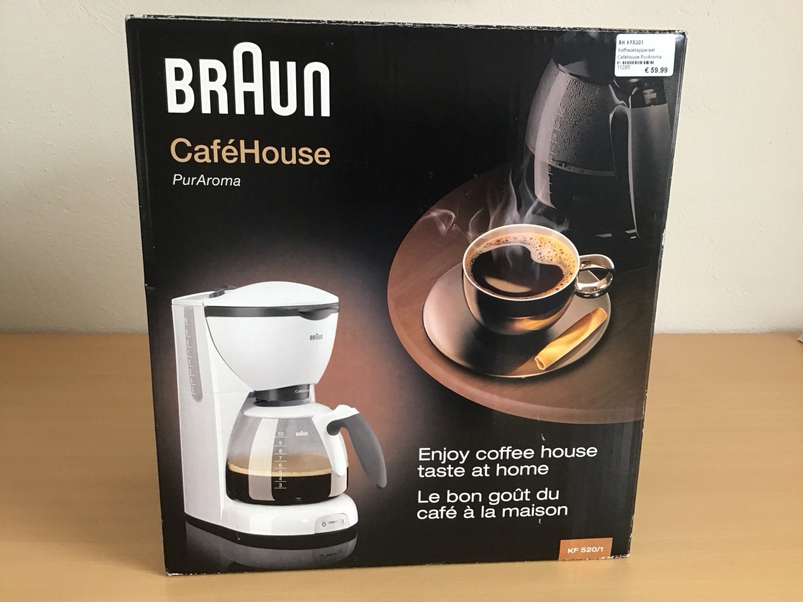 Braun CaféHouse PurAroma Koffiezetapparaat KF 520/1, 10 kopjes of meer, Koffiemachine, Gemalen koffie, Ophalen of Verzenden