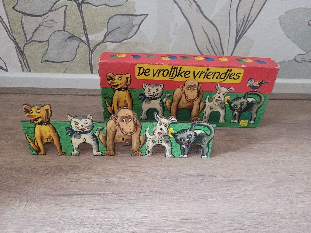 Superleuk vintage knikkerspel De Vrolijke Vriendjes, Ophalen of Verzenden, Gebruikt, Overige typen
