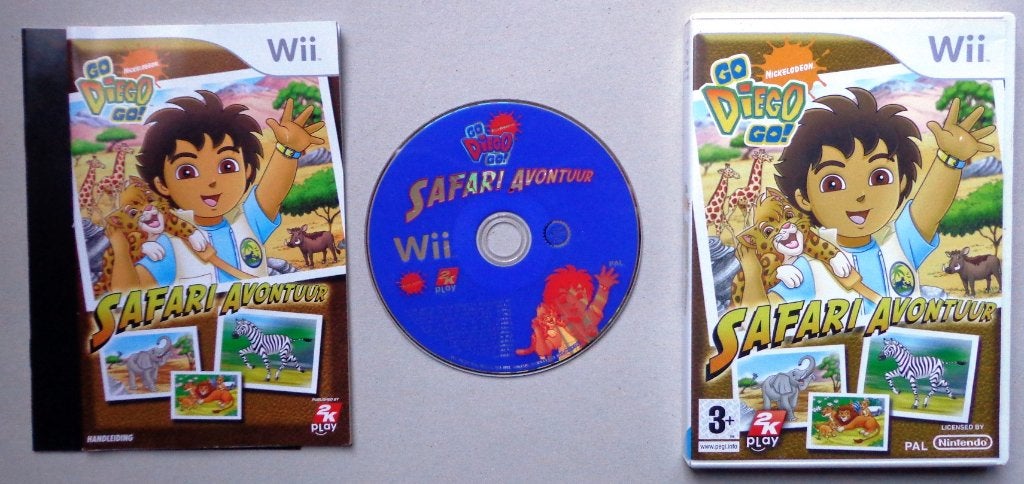 Go Diego Go! Safari Avontuur voor de Nintendo Wii Compleet, Avontuur en Actie, 1 speler, Ophalen of Verzenden, Zo goed als nieuw