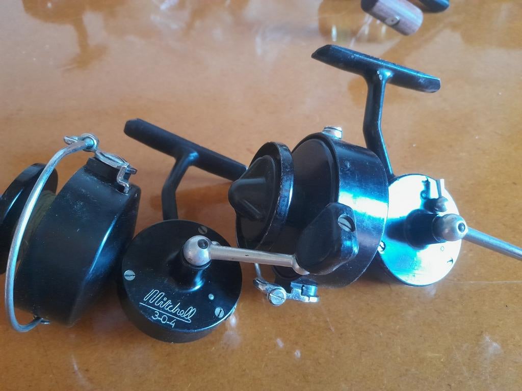 2 Mitchell 304 molens in gebruikte maar goede staat, Watersport en Boten, Hengelsport | Algemeen, Gebruikt, Molen, Ophalen of Verzenden