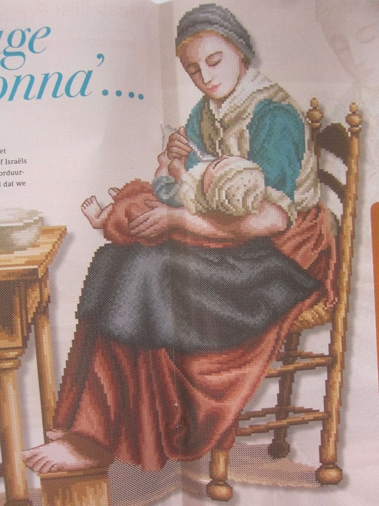 borduurpatroon The cottage Madonna Jozef Israels 1867, Ophalen of Verzenden, Zo goed als nieuw, Handborduren, Patroon