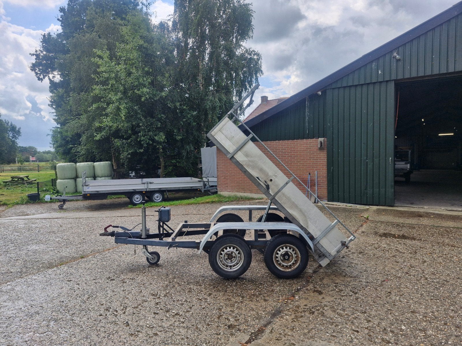 Van Weel kieper kiep aanhangwagen 2000kg, Gebruikt, -, -, Ophalen