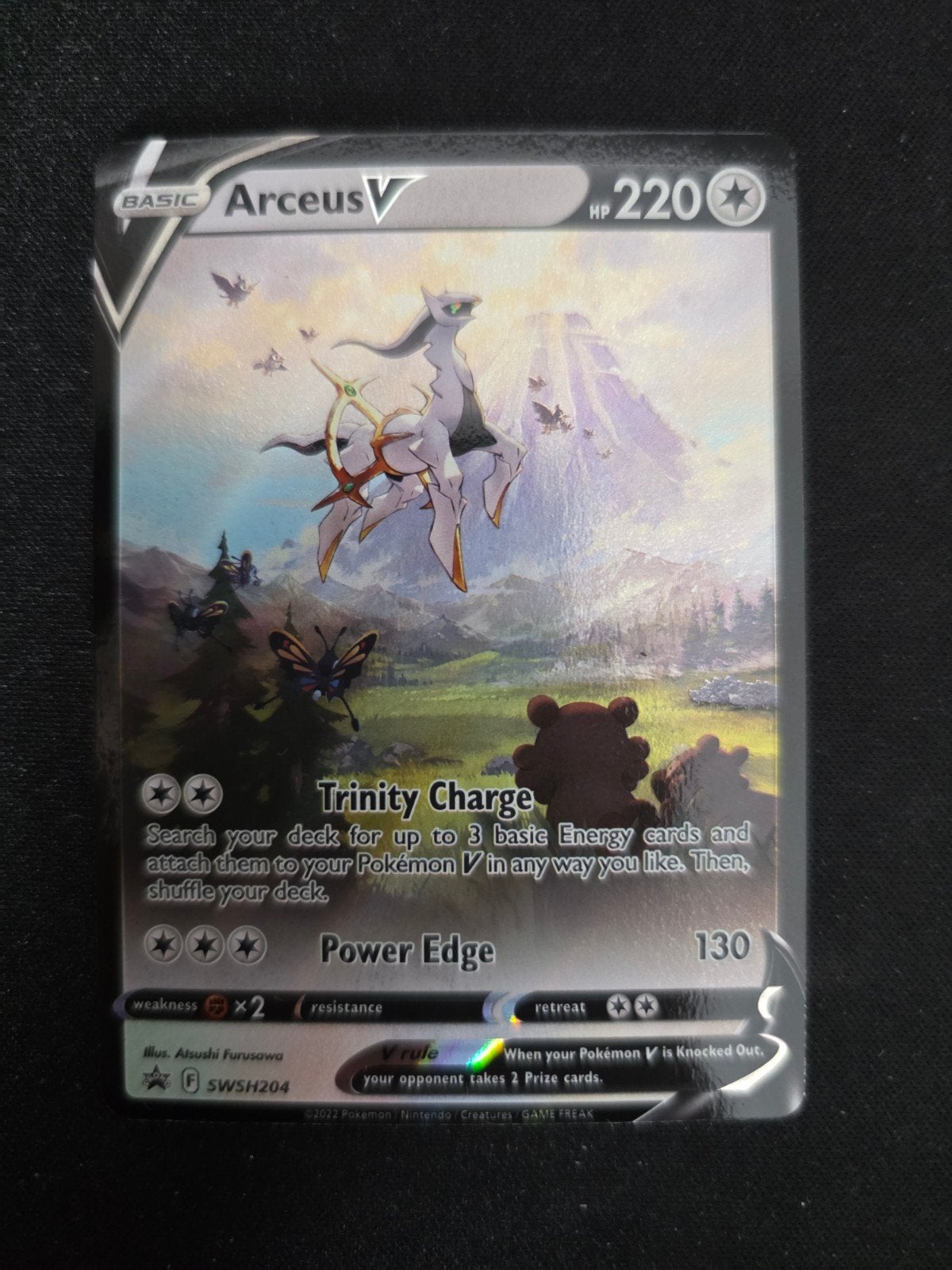 Arceus V SWSH 204 Black Star Promos, Ophalen of Verzenden, Zo goed als nieuw, Losse kaart