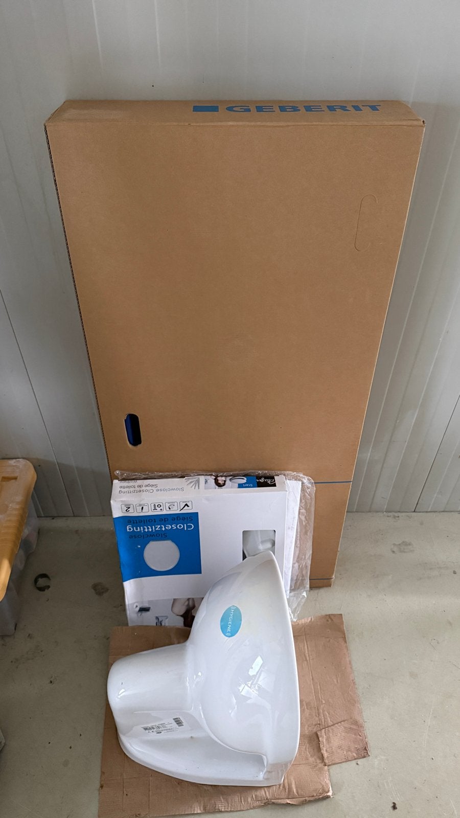 Geberit DuofixBasic Delta 12 cm inbouwreservoir + WC, Doe-het-zelf en Verbouw, Sanitair, Ophalen, Nieuw, Toilet