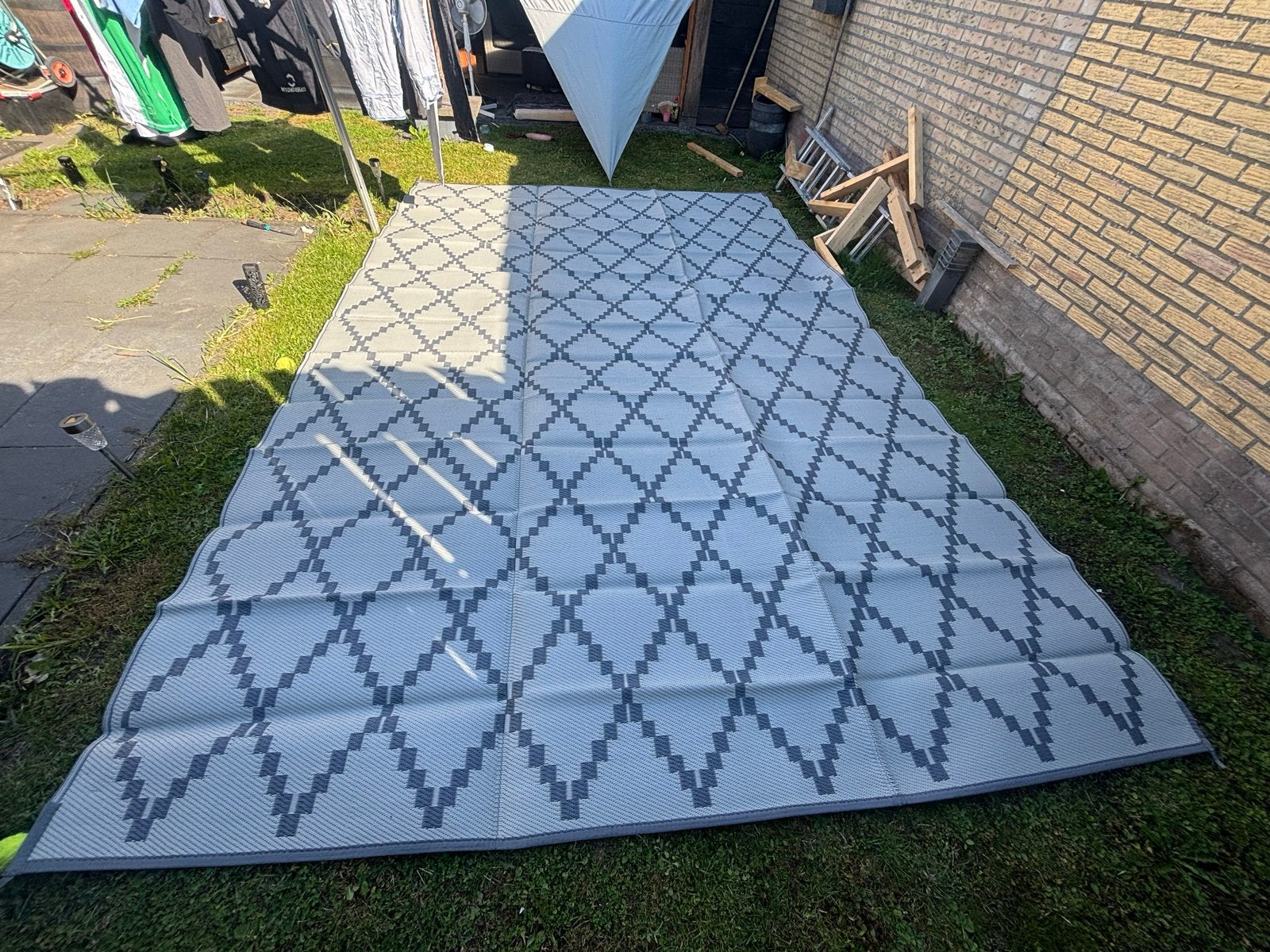Buitenkleed / Tenttapijt 290x450 cm met bijbehorende tas, Ophalen, Zo goed als nieuw