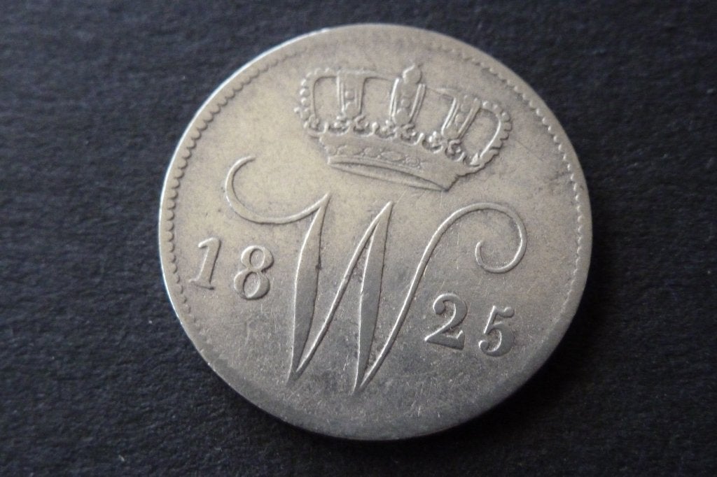 Willem 1 - 25 cent 1825 Utrecht zf cat.waarde zf 60 euro, Postzegels en Munten, Munten | Nederland, Zilver, 25 cent, Ophalen of Verzenden