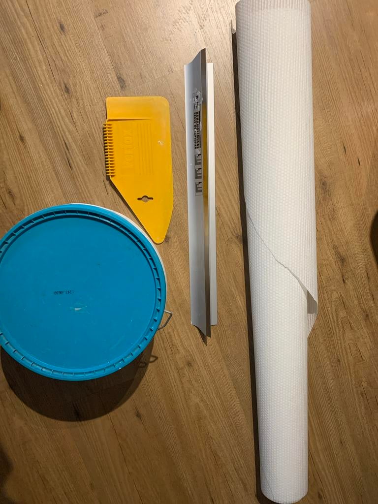 Bison Glasweefsellijm met gereedschap en glasvezelbehang, Doe-het-zelf en Verbouw, Schildersmaterialen, Ophalen, Gebruikt, Overige typen
