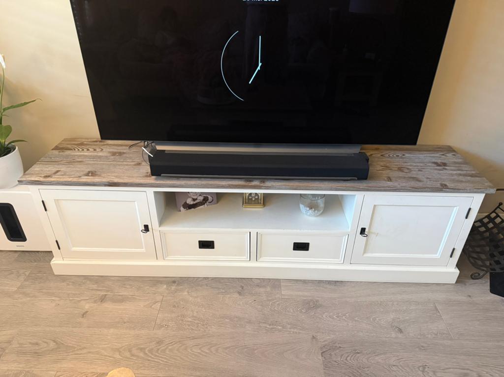 TV meubel Landelijk, Ophalen, 150 tot 200 cm, Minder dan 100 cm, 25 tot 50 cm