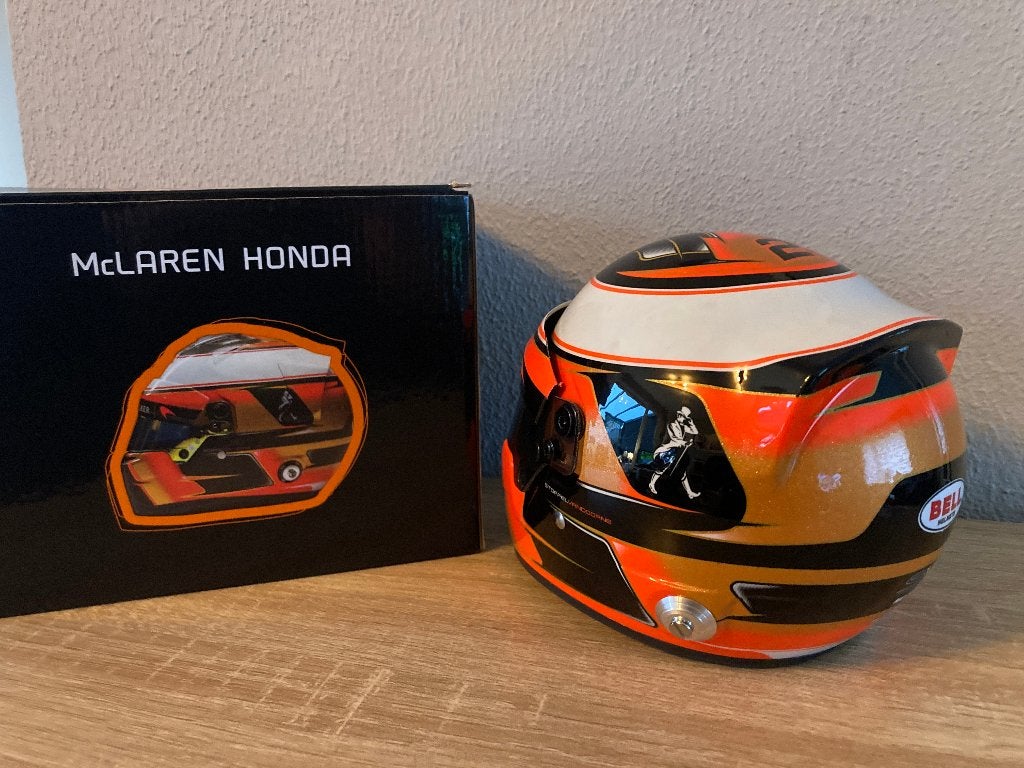 ✅ Stoffel Vandoorne 1:2 helm 2017 Mclaren Honda Formule 1, Ophalen of Verzenden, Nieuw, Formule 1
