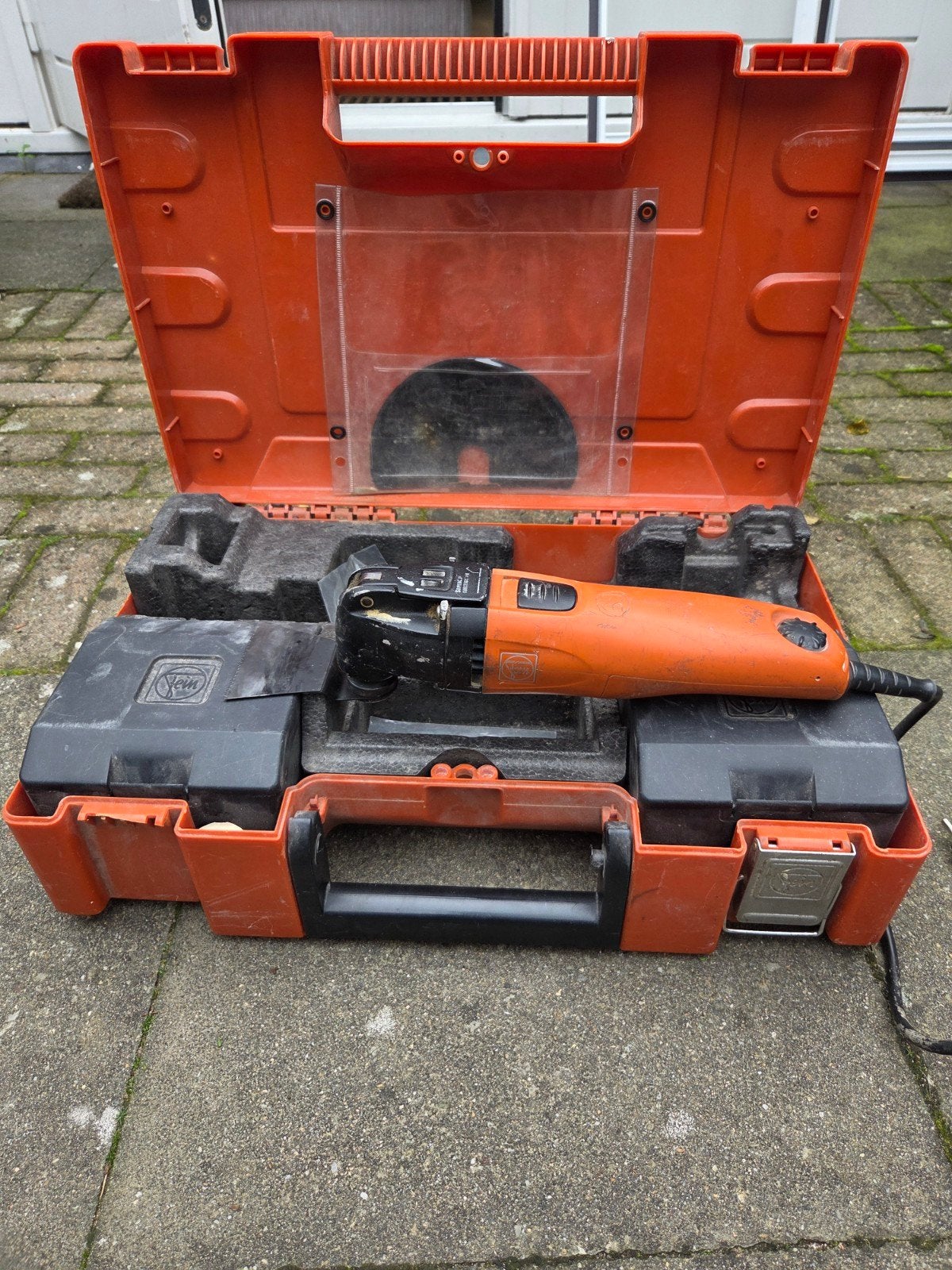 Fein Multimaster FMM 250 Q met koffer en accessoires, Ophalen, Gebruikt, Multitool, Overige merken