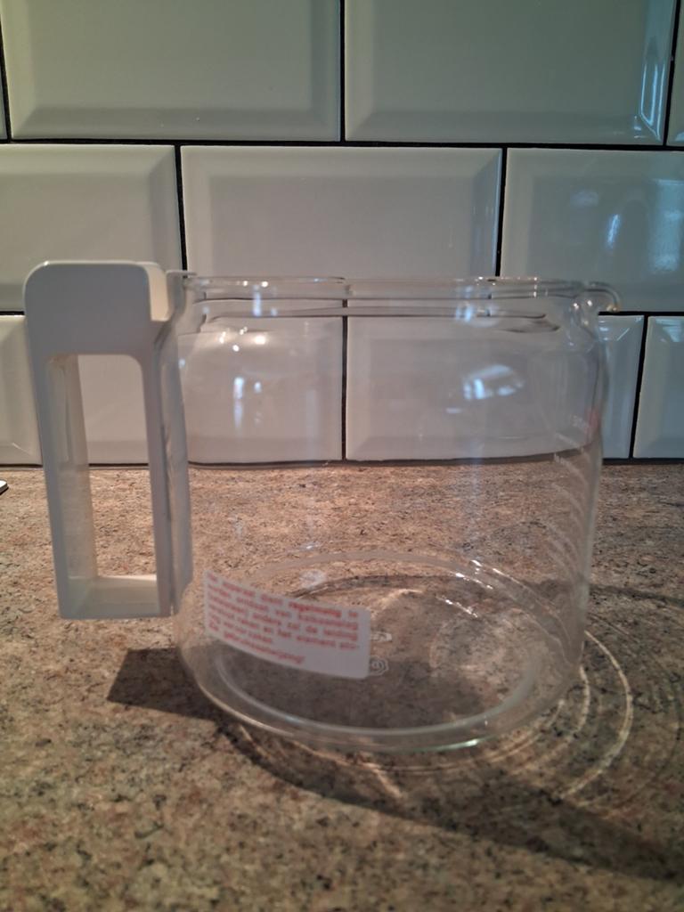 Moccamaster originele glaskan 1,25 L kleur wit, Ophalen of Verzenden, Nieuw