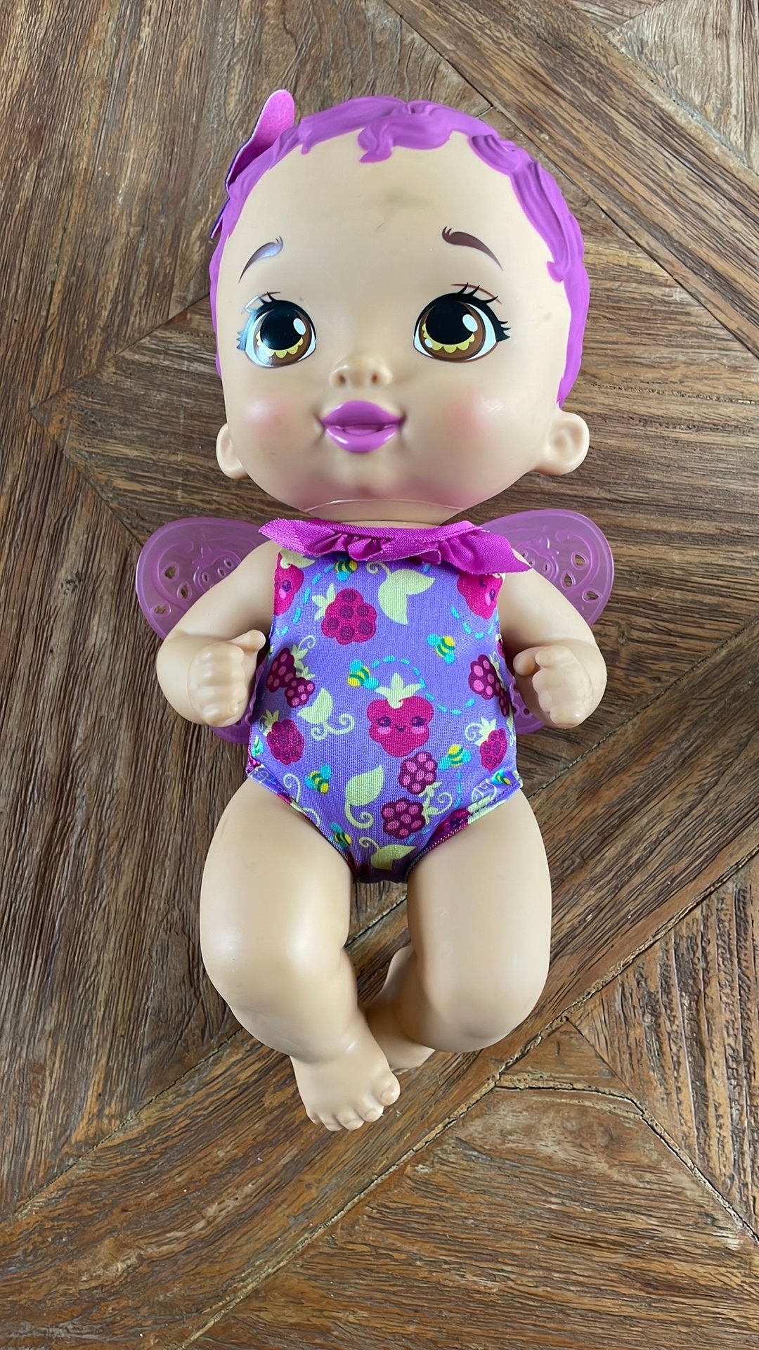 Mattel garden vlinder pop, Ophalen of Verzenden, Zo goed als nieuw, Babypop