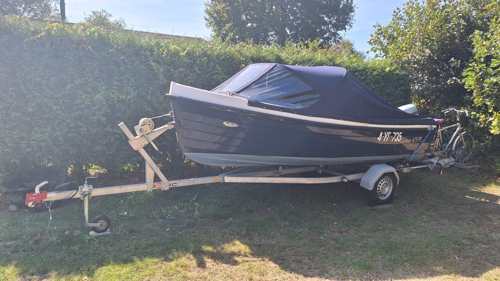 Corsiva 475 sloep met Honda 30pk en Brenderup trailer, Watersport en Boten, Gebruikt, Buitenboordmotor, Sloep, Polyester