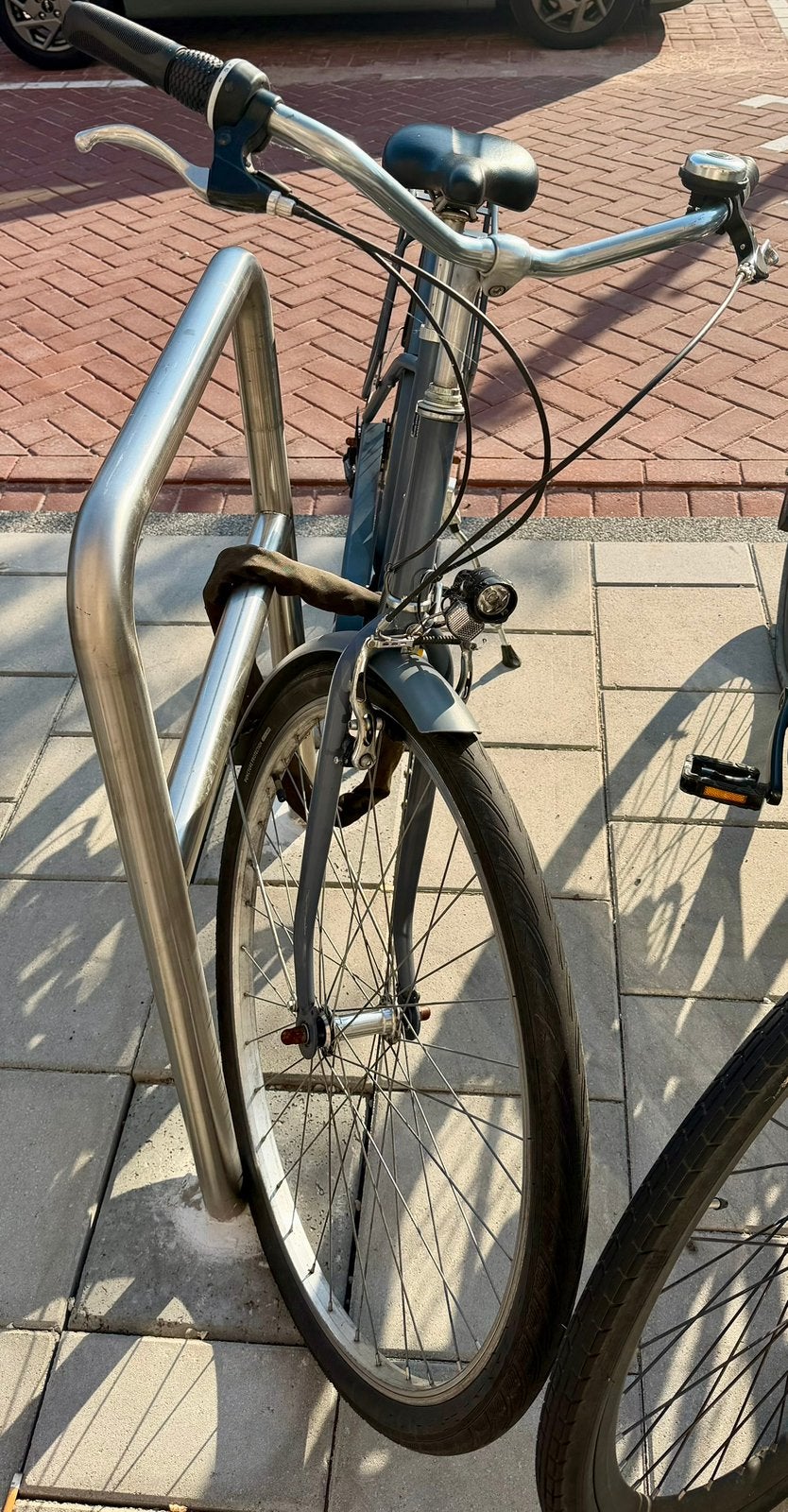 Stadsfiets dames Elops 120 laag frame blauw, Ophalen, Gebruikt, Overige merken