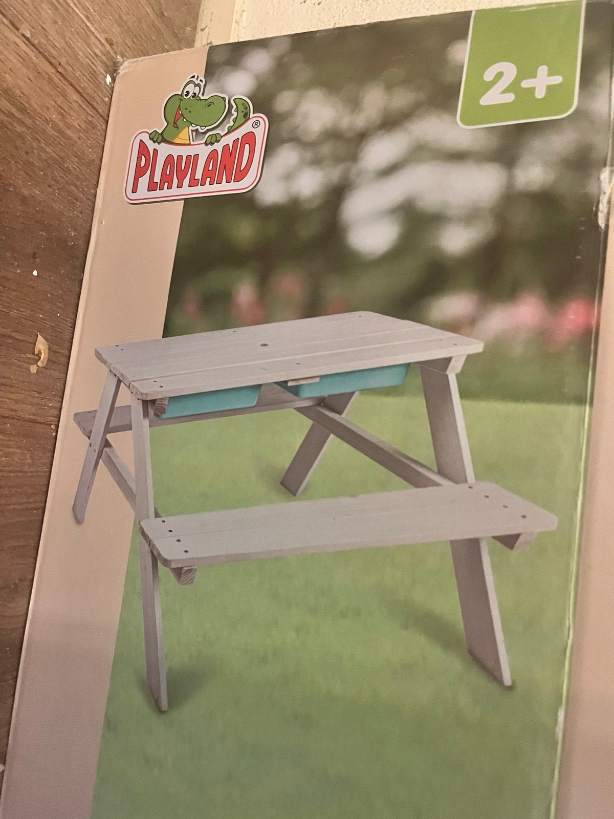 Playland Kinderpicknicktafel met bankje en opbergvakken, Ophalen, Nieuw