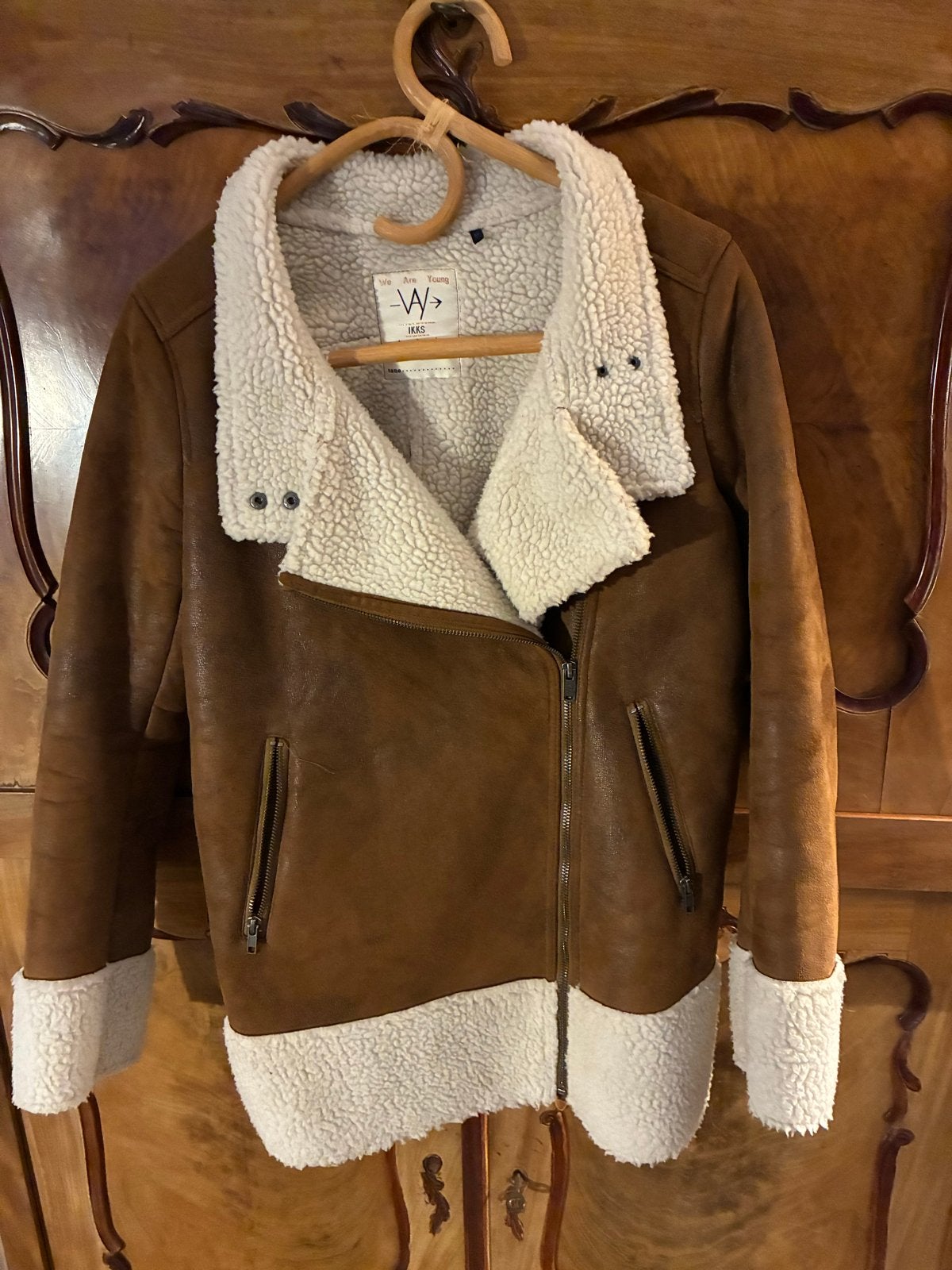 IKKS We Are Young immitatie suede jas M zgan, Kleding | Dames, Ophalen of Verzenden, Zo goed als nieuw, Maat 38/40 (M), Bruin