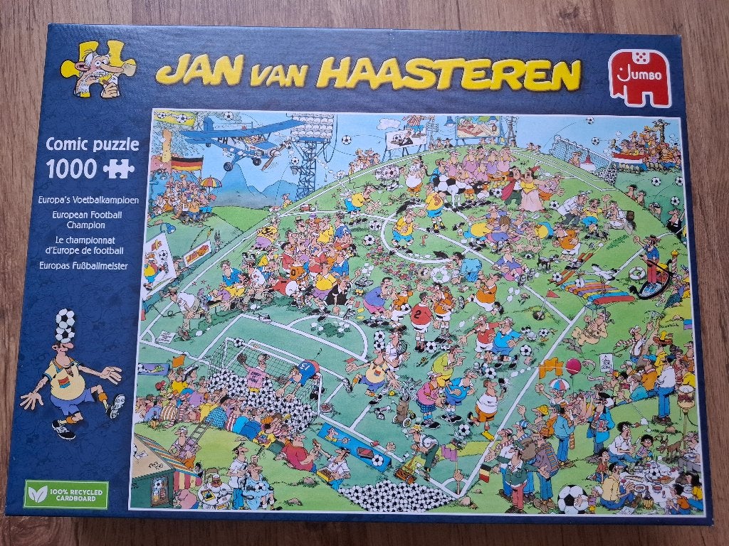 Europa's Voetbalkampioen - JAN VAN HAASTEREN  - 1000 St, Ophalen of Verzenden, 500 t/m 1500 stukjes, Zo goed als nieuw, Legpuzzel