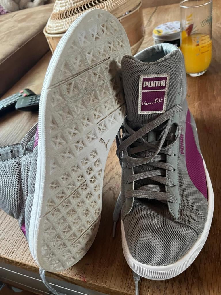 Puma hoge sneakers grijs paars maat 41, Kleding | Dames, Ophalen
