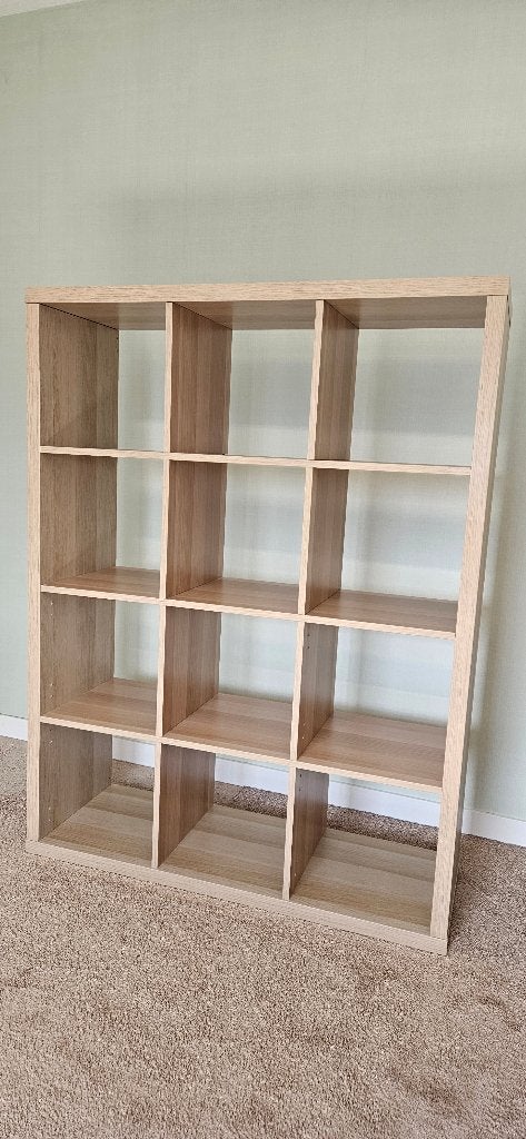 IKEA Kallax Kast 3x4 vakken - Lichtbruin, Huis en Inrichting, Kasten | Boekenkasten, Ophalen, Met plank(en), Gebruikt, 100 tot 150 cm