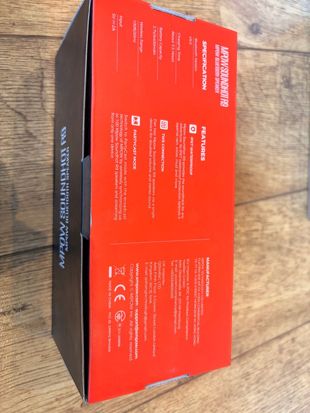 NIEUW– Mpow Soundhot R9 Bluetooth Speaker – compleet in doos, Audio, Tv en Foto, Luidsprekers, Overige merken, Nieuw, Ophalen of Verzenden