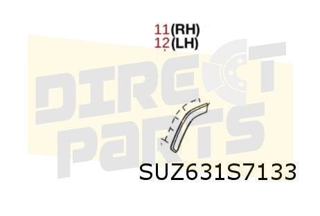 Suzuki Across (9/20-) (A5Z) wielkuiplijst Links achter op ac, -, Verzenden, -, Nieuw