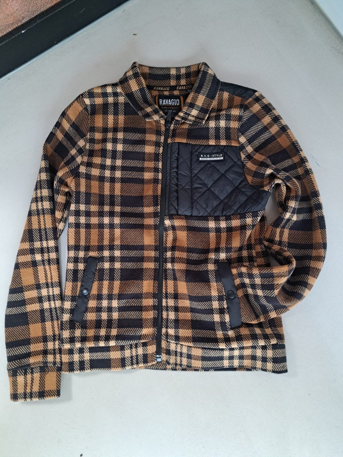 Ravagio geruit fleece vest - maat 152, Ophalen of Verzenden, Zo goed als nieuw, Trui of Vest