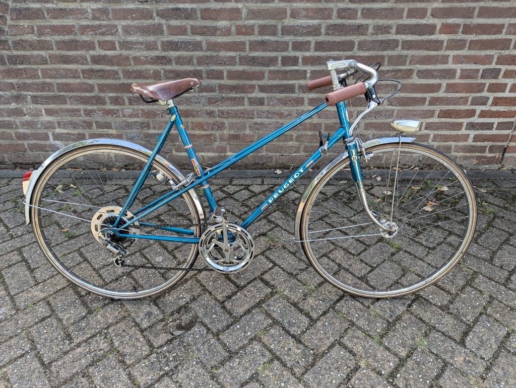 Vintage Peugeot Damesfiets - Klassieke Stijl, 28 inch, Gebruikt, 10 tot 15 versnellingen, Velgrem