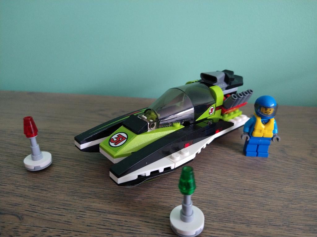 Lego City 60114 Raceboat boot Catamaran, Ophalen of Verzenden, Zo goed als nieuw, Complete set, Lego
