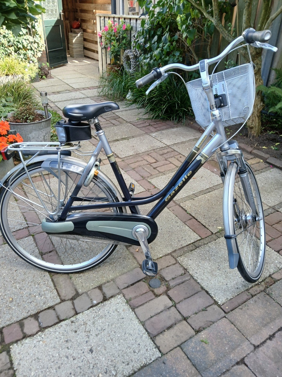 Gazelle Damesfiets met 8 versnellingen en mand, Velgrem, Versnellingen, Ophalen of Verzenden, Gazelle