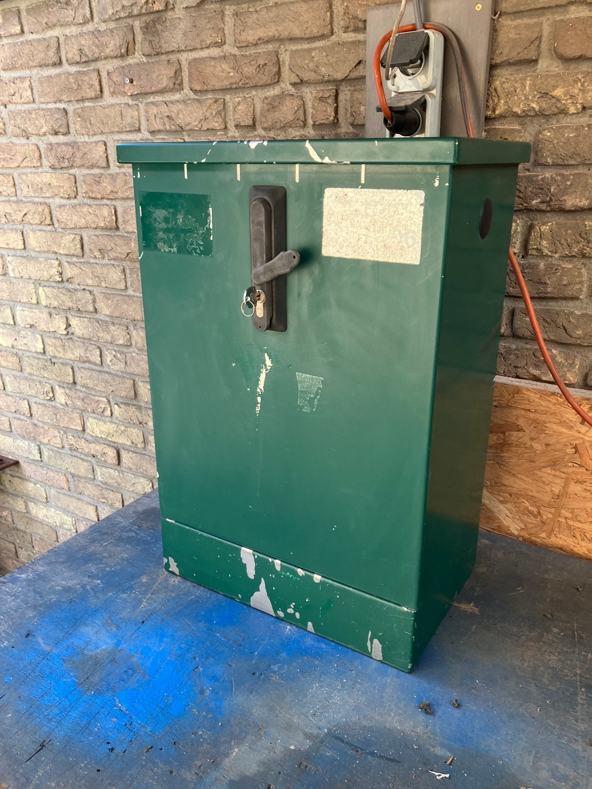 Rvs installatie kastje zie foto’s en omschrijving., Tuin en Terras, Ophalen of Verzenden, Gebruikt, Metaal, Overige typen