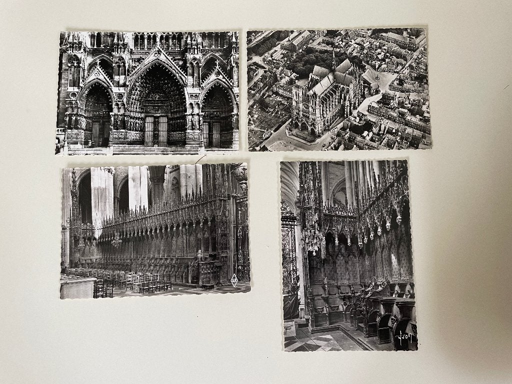 C962 Ansichtkaarten Frankrijk Parijs Amiens Kathedraal, Ophalen of Verzenden, 1940 tot 1960, Ongelopen, Frankrijk