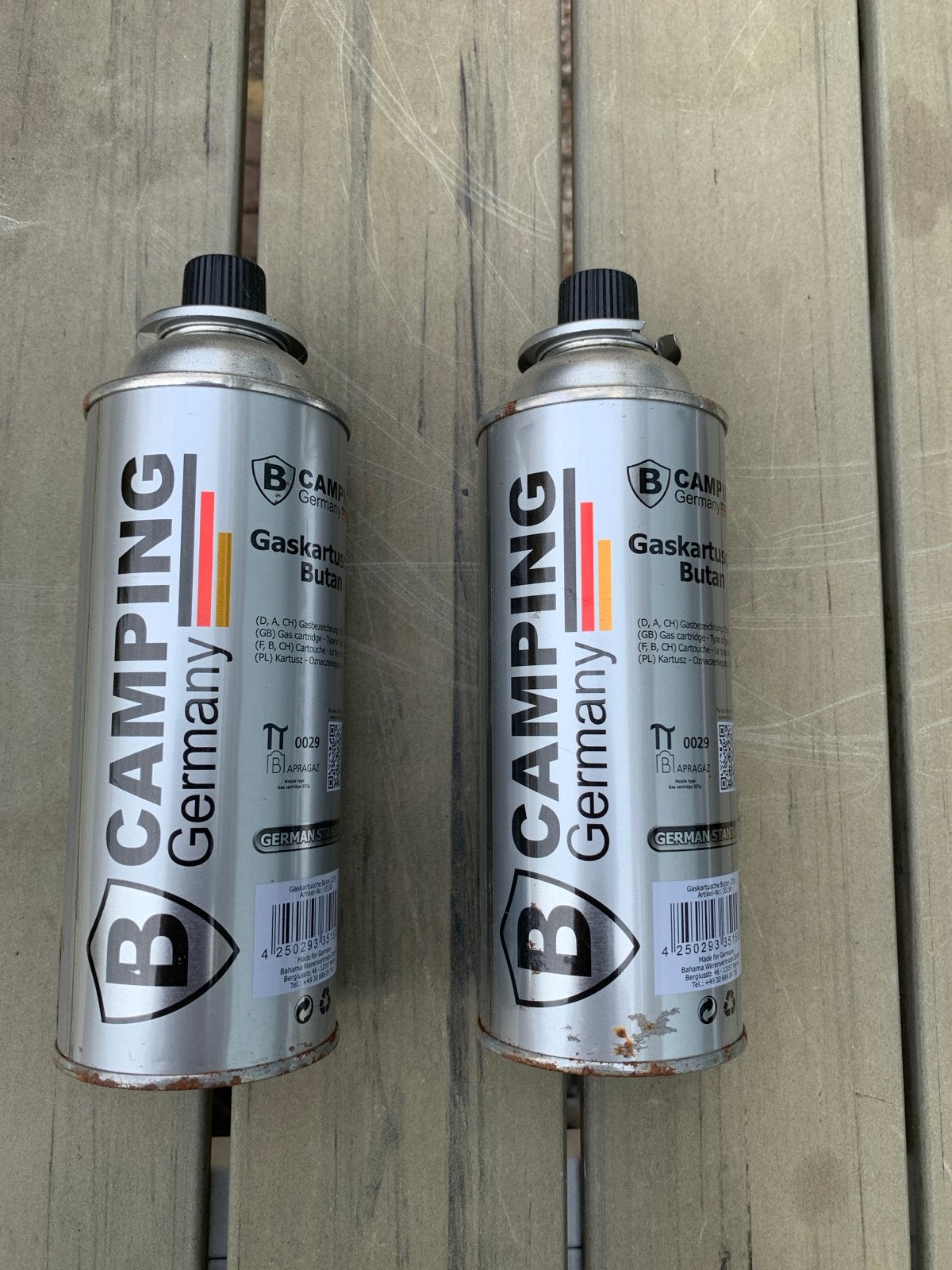 2x B Camping Gaskartusche Butan - Ideaal voor kamperen, Ophalen, Nieuw