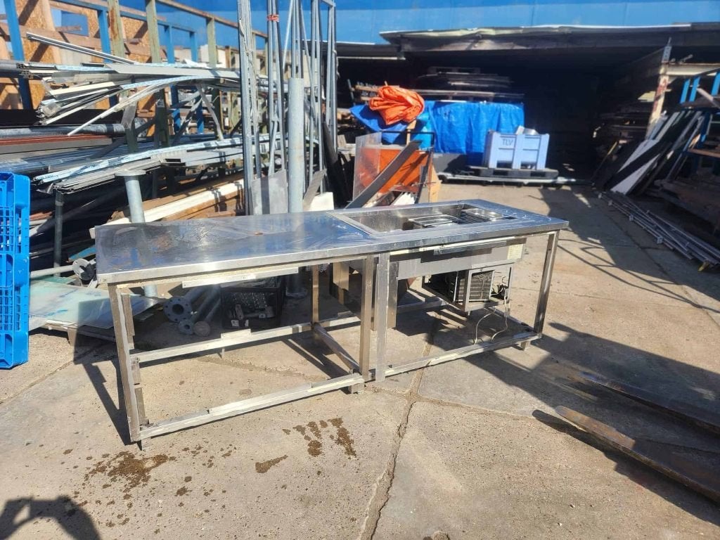 26124 - RVS koel installatie met accessoires, Ophalen, 200 liter of meer, 60 cm of meer, 160 cm of meer