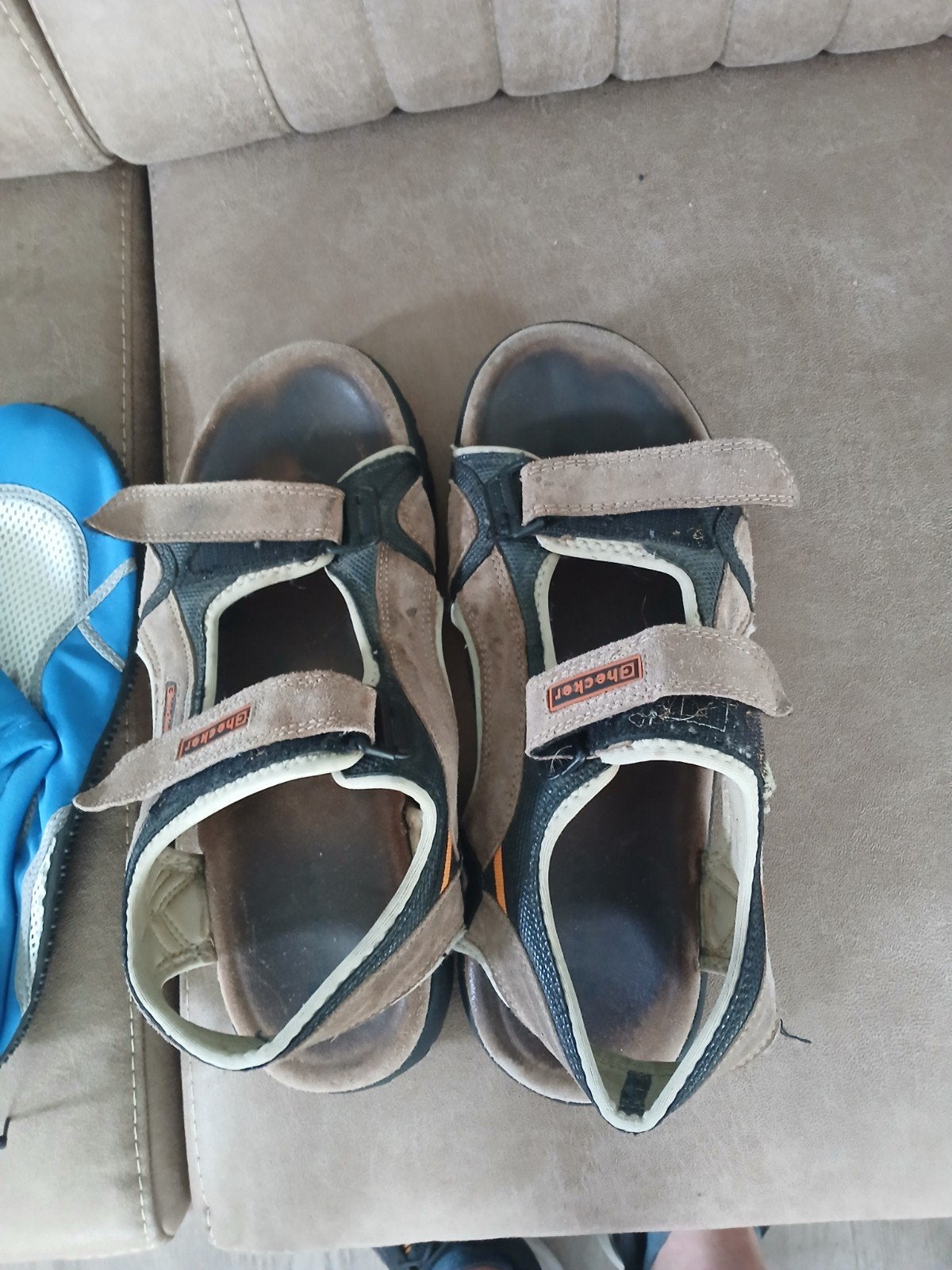 , sandalen en nette veterboots, Ophalen of Verzenden, Gedragen, Blauw, Sandalen