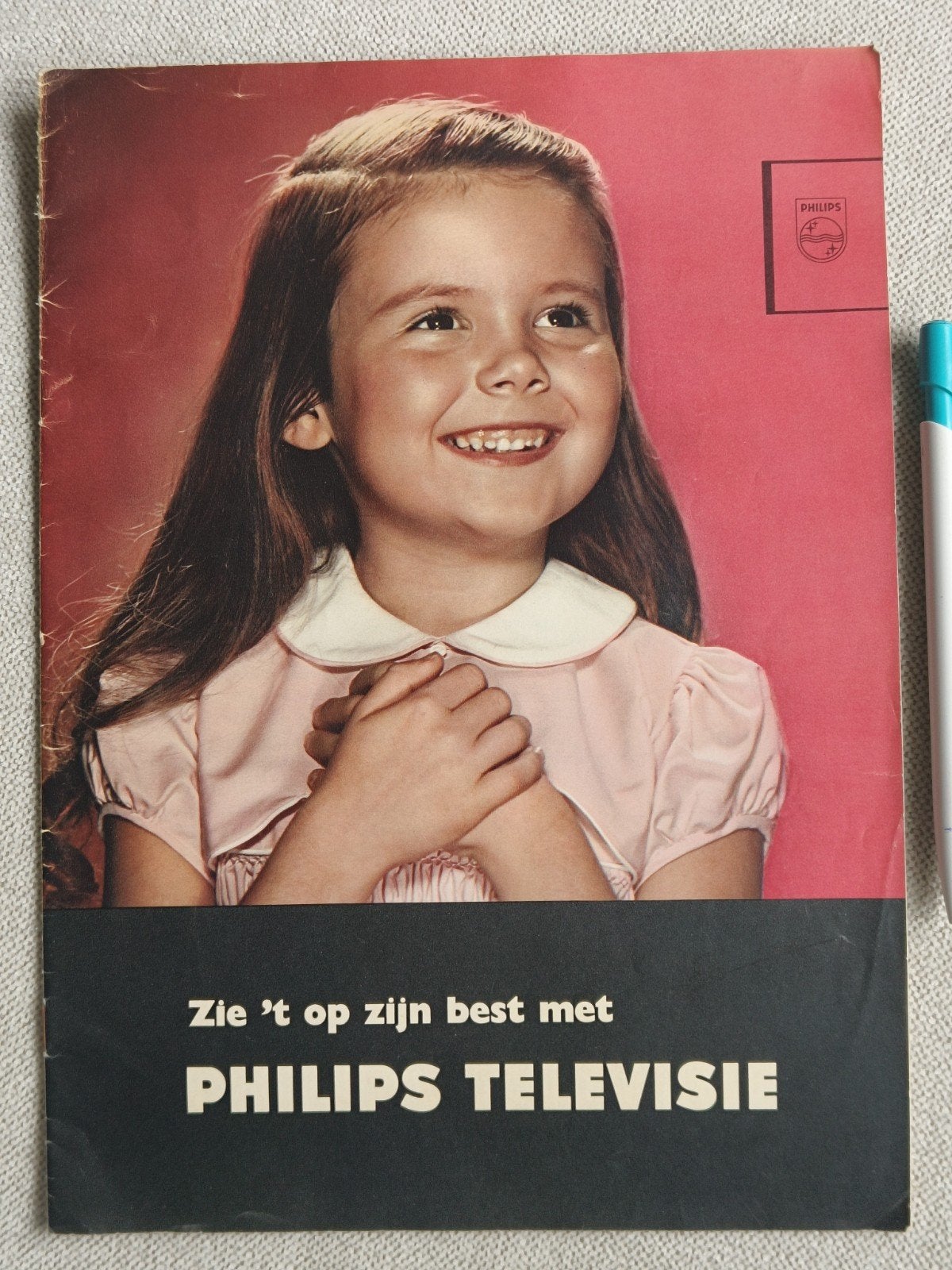 PHILIPS BROCHURE TELEVISIE, JAREN VIJFTIG, Boeken, Ophalen of Verzenden, Gelezen