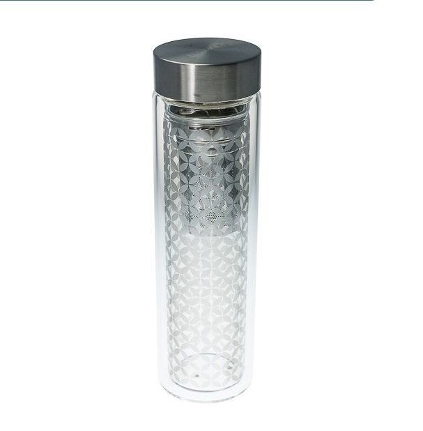 Flowtea theeglas met RVS filter van Eigenart, Overige typen, Ophalen of Verzenden, Nieuw, Glas