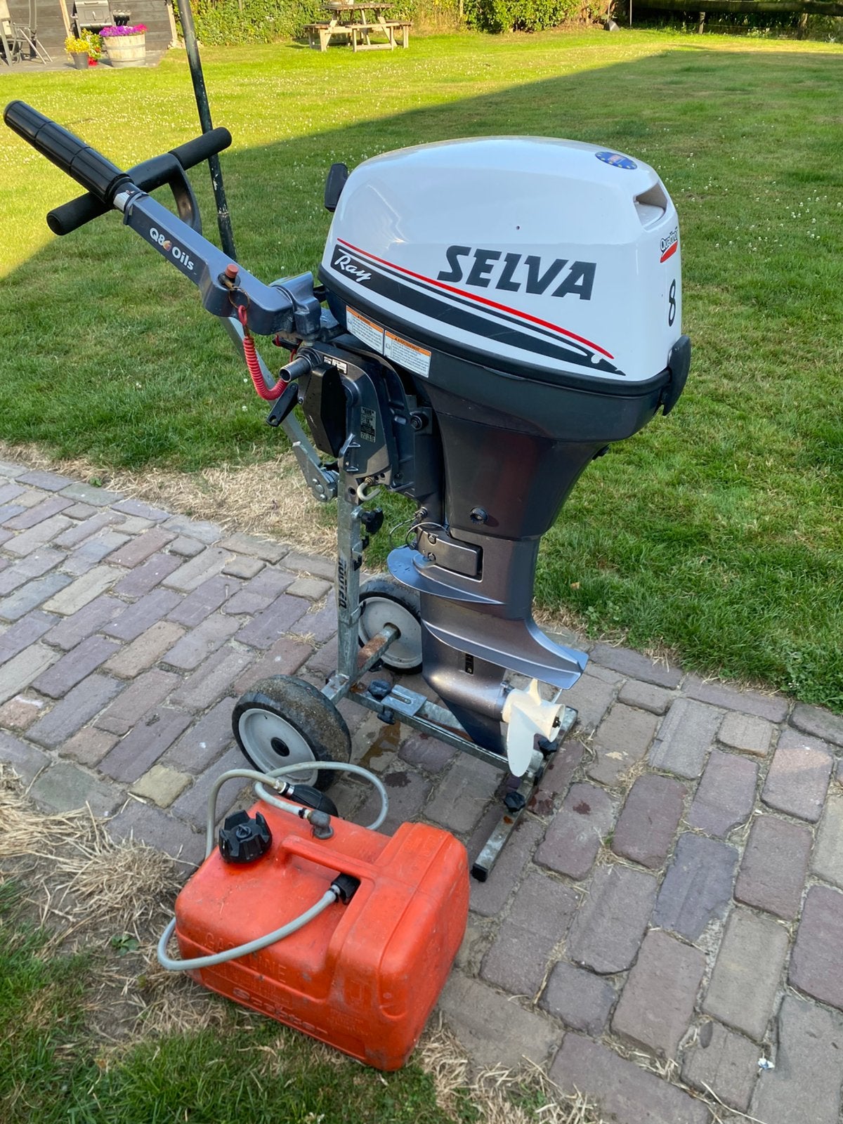 Als nieuwe 8pk Selva viertakt kortstaart 2015, Watersport en Boten, Buiten- en Binnenboordmotoren, Ophalen, 5 tot 10 pk, Zo goed als nieuw