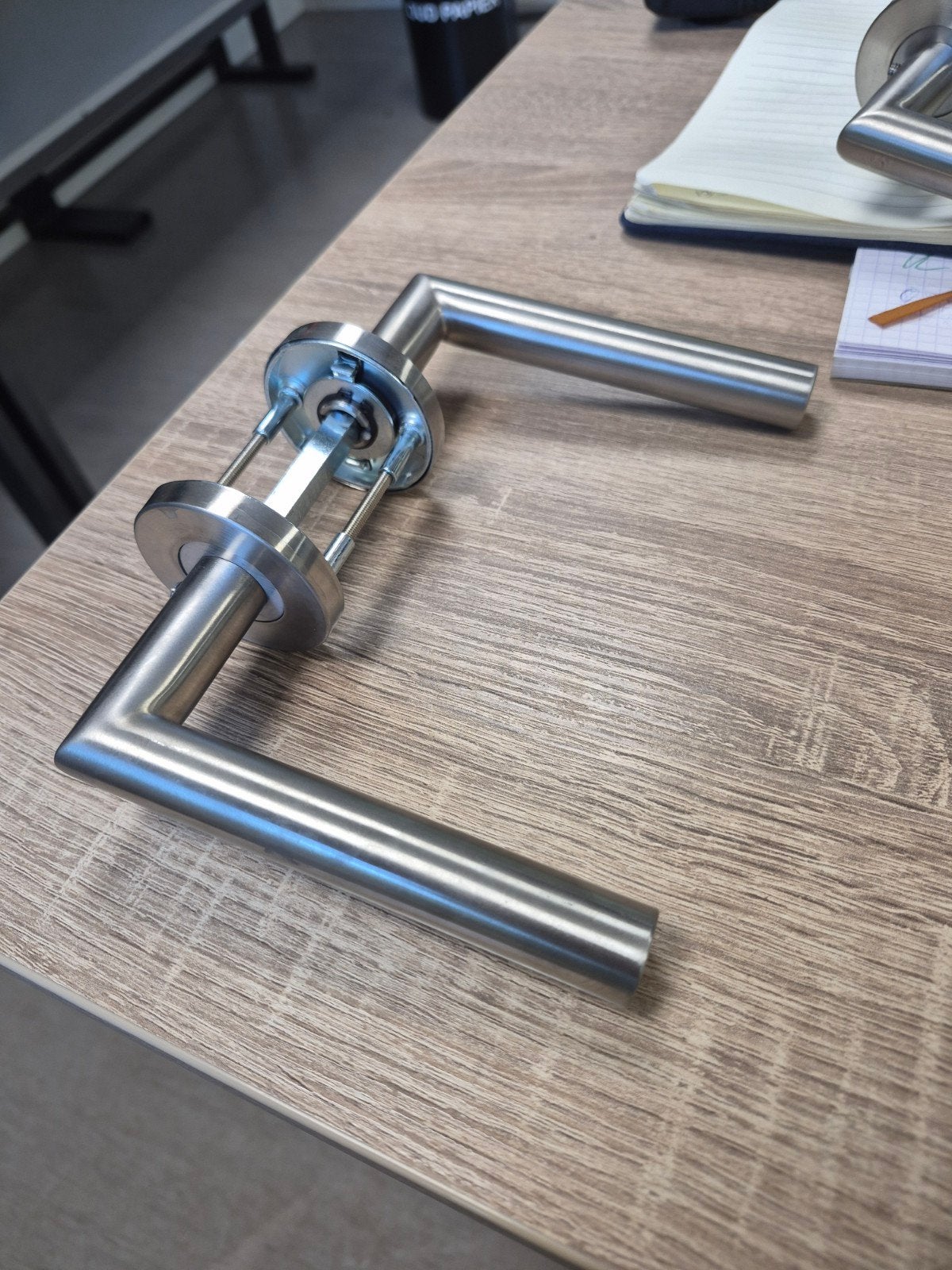 RVS Deurbeslag Professioneel met veer (3 stuks) vaste prijs, Doe-het-zelf en Verbouw, Hang- en Sluitwerk, Nieuw, Klink of Kruk