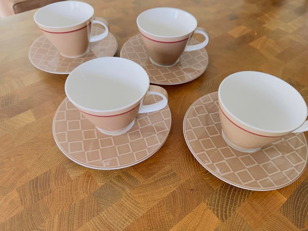 Villeroy & Boch Caffe Club bruin kop en schotel nieuwstaat, Ophalen of Verzenden, Zo goed als nieuw, Overige stijlen, Kop(pen) en/of Schotel(s)