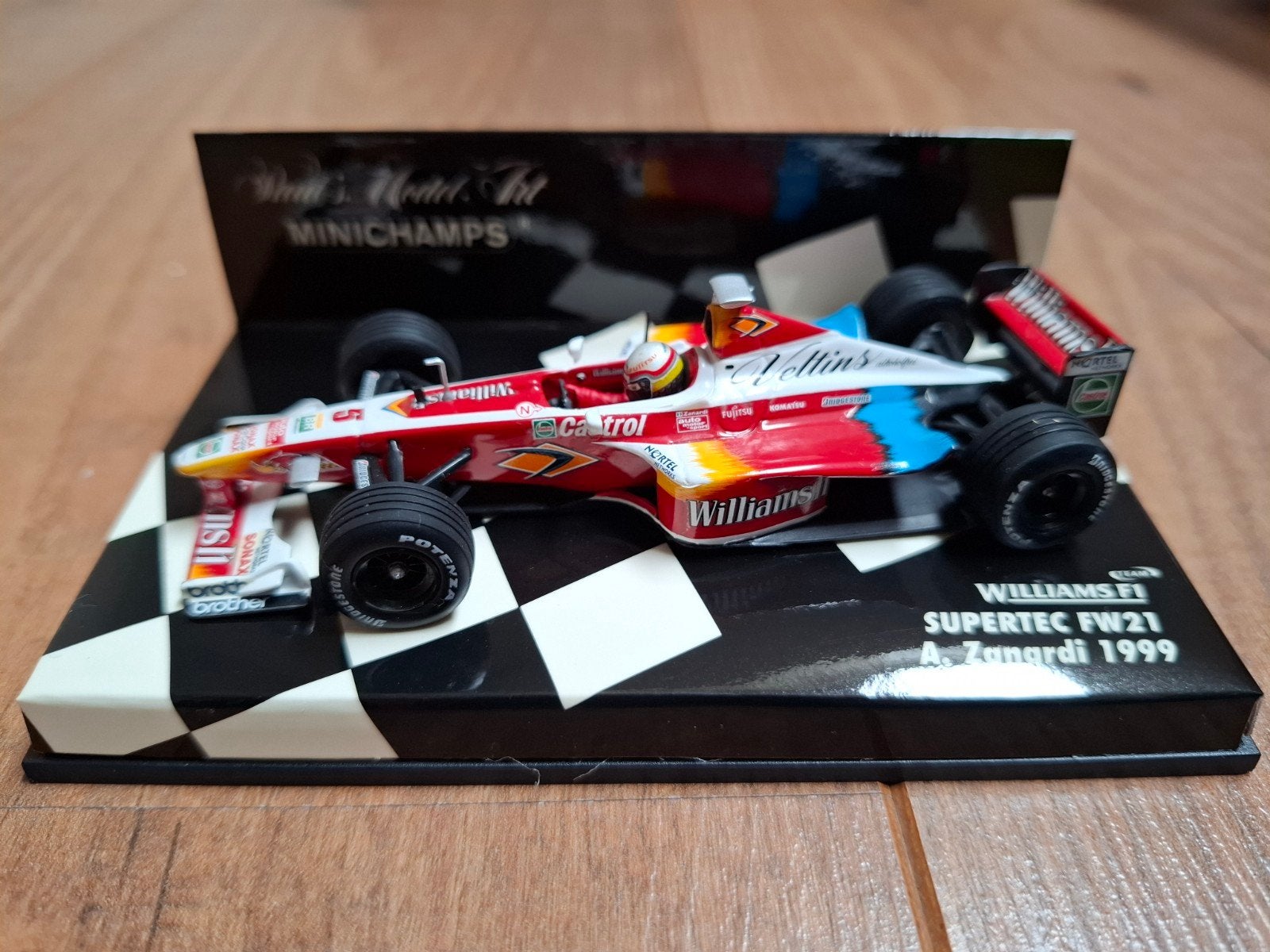 Minichamps Williams Supertec FW21 A. Zanardi 1999, Ophalen of Verzenden, Zo goed als nieuw, Auto, MiniChamps