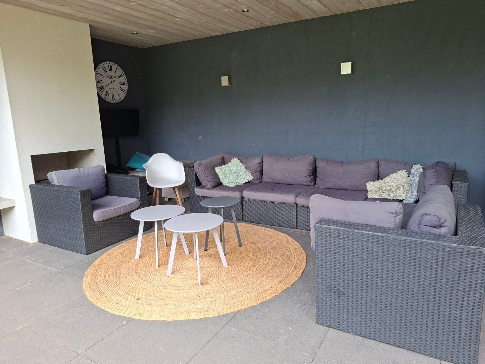 Outdoor Feelings Loungeset 2.45 x 2.45 inclusief loungestoel, Tuin en Terras, Tuinsets en Loungesets, Ophalen, Gebruikt, 6 zitplaatsen
