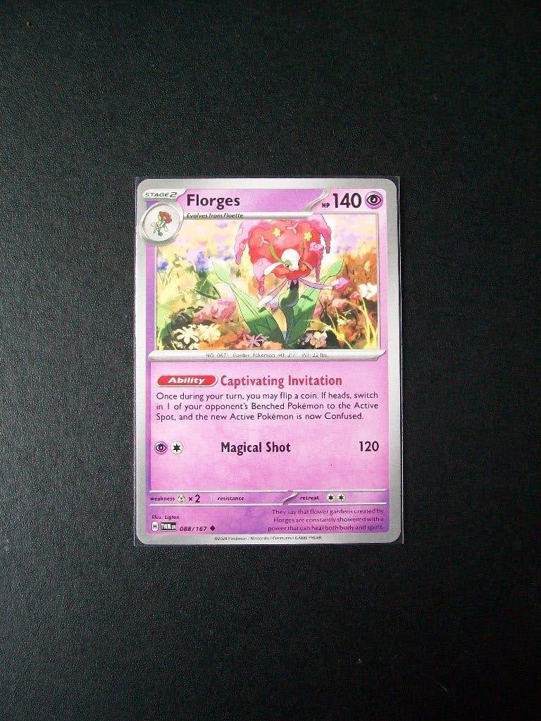 3876. Nieuwe Pokemon Kaart FLORGES HP 140 (088/167), Verzenden, Nieuw, Losse kaart, Foil
