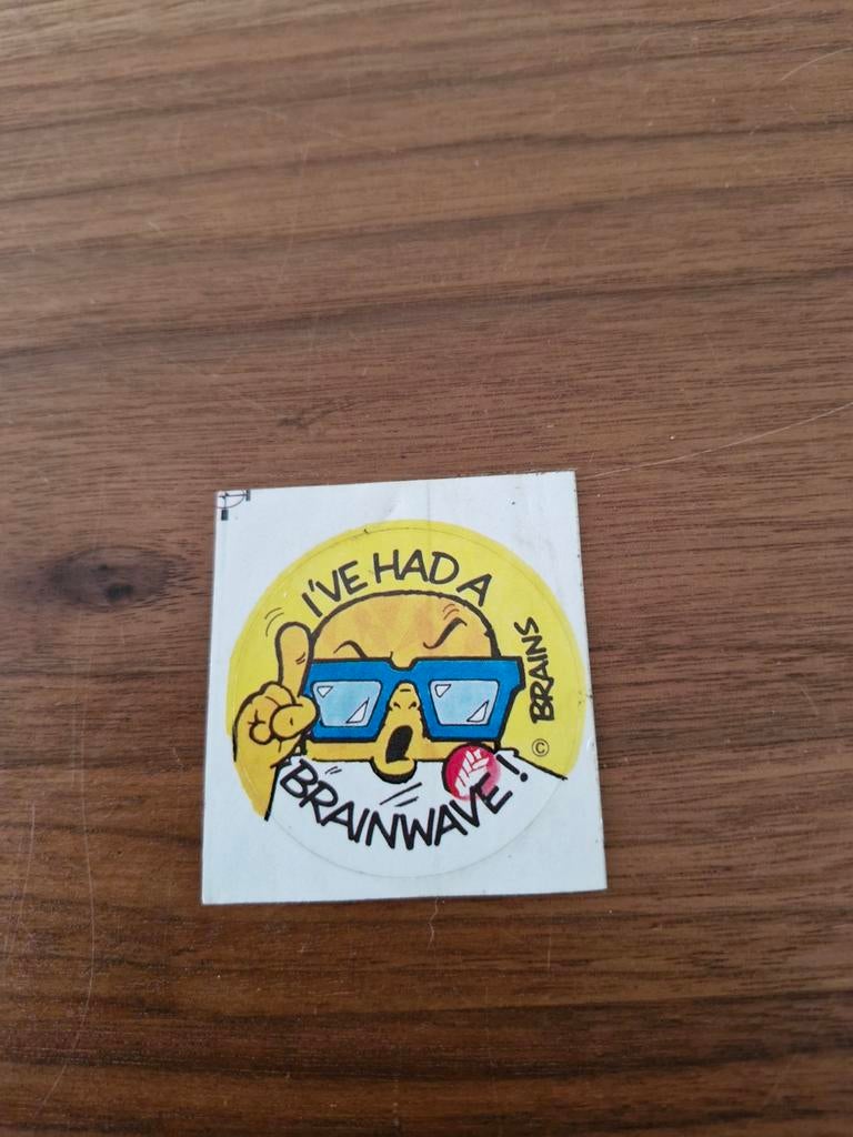 7214 Vintage Brains Sticker - I've Had a Brainwave!, Ophalen of Verzenden