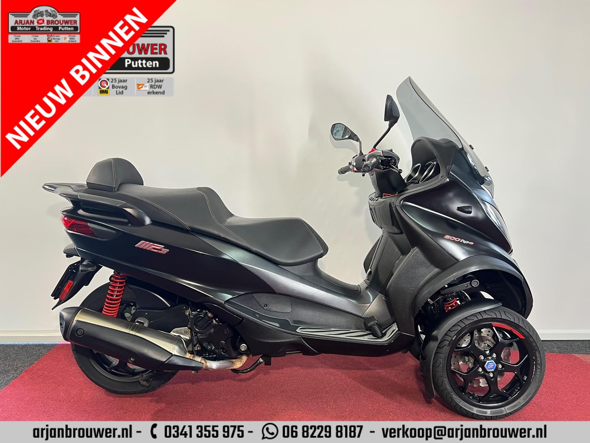 Piaggio MP3 500 HPE ABS, Motoren, Motoren | Piaggio, Bedrijf, Scooter, 12 t/m 35 kW, ABS, LED Verlichting, Traction Control