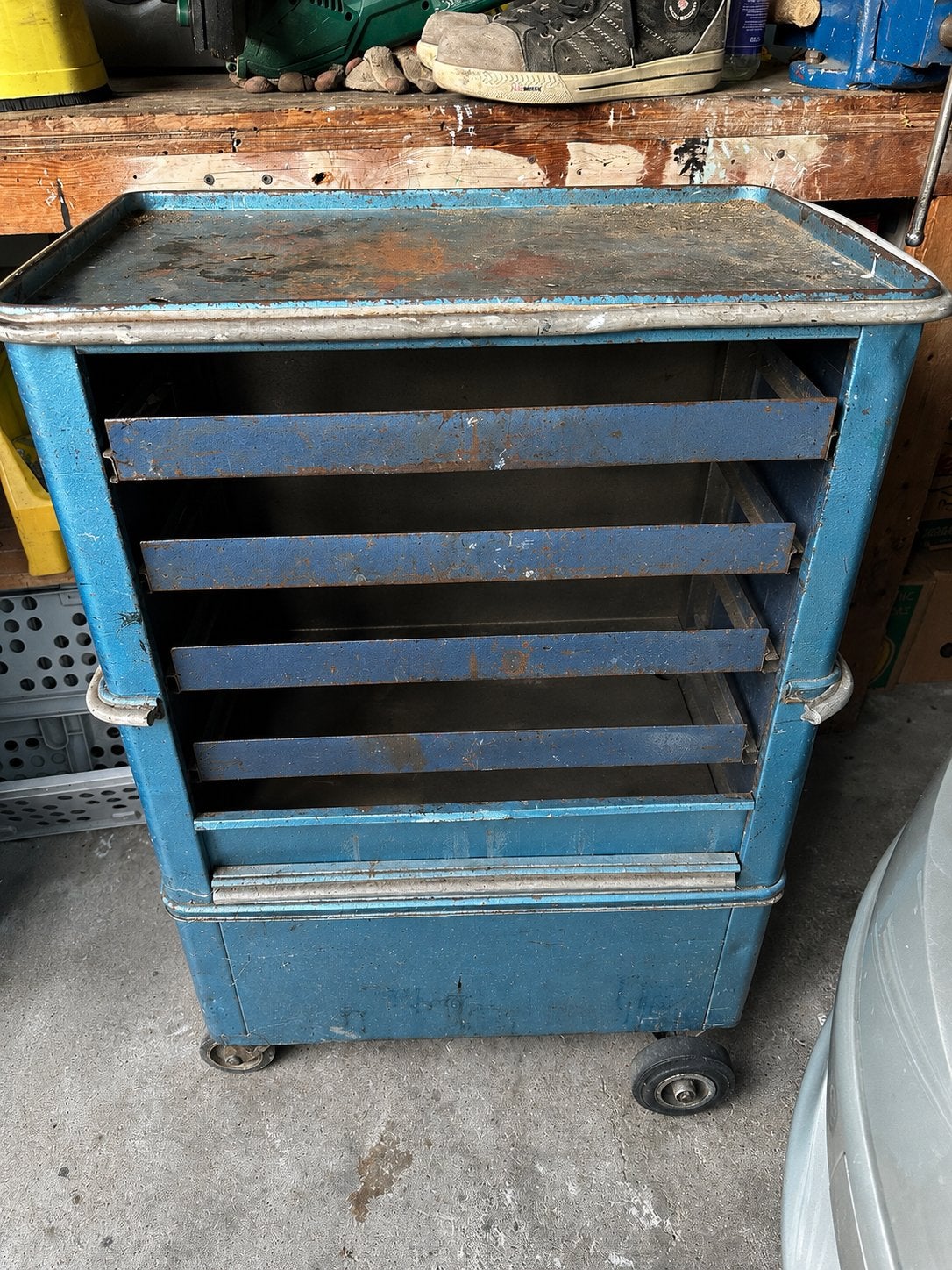 Vintage Gedore gereedschapswagen met lades, Ophalen, Gebruikt