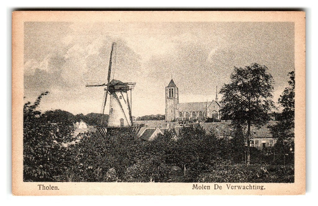 Tholen, Molen De Verwachting, Verzenden, 1920 tot 1940, Ongelopen, Zeeland