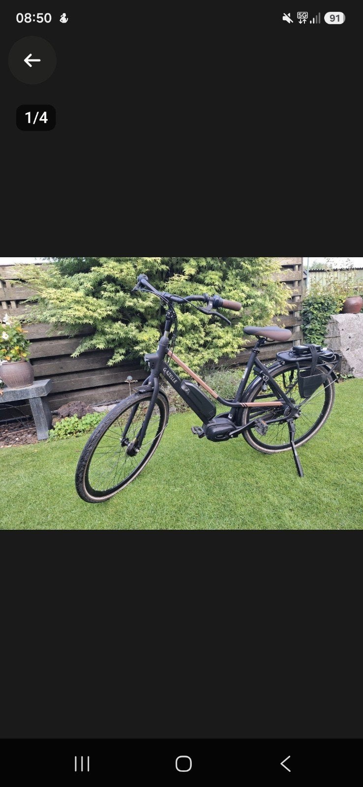 Elektrische fiets Gazelle GityGo maat 54 met middenmotor.
Fi, 51 tot 55 cm, Ophalen, Zo goed als nieuw, Gazelle