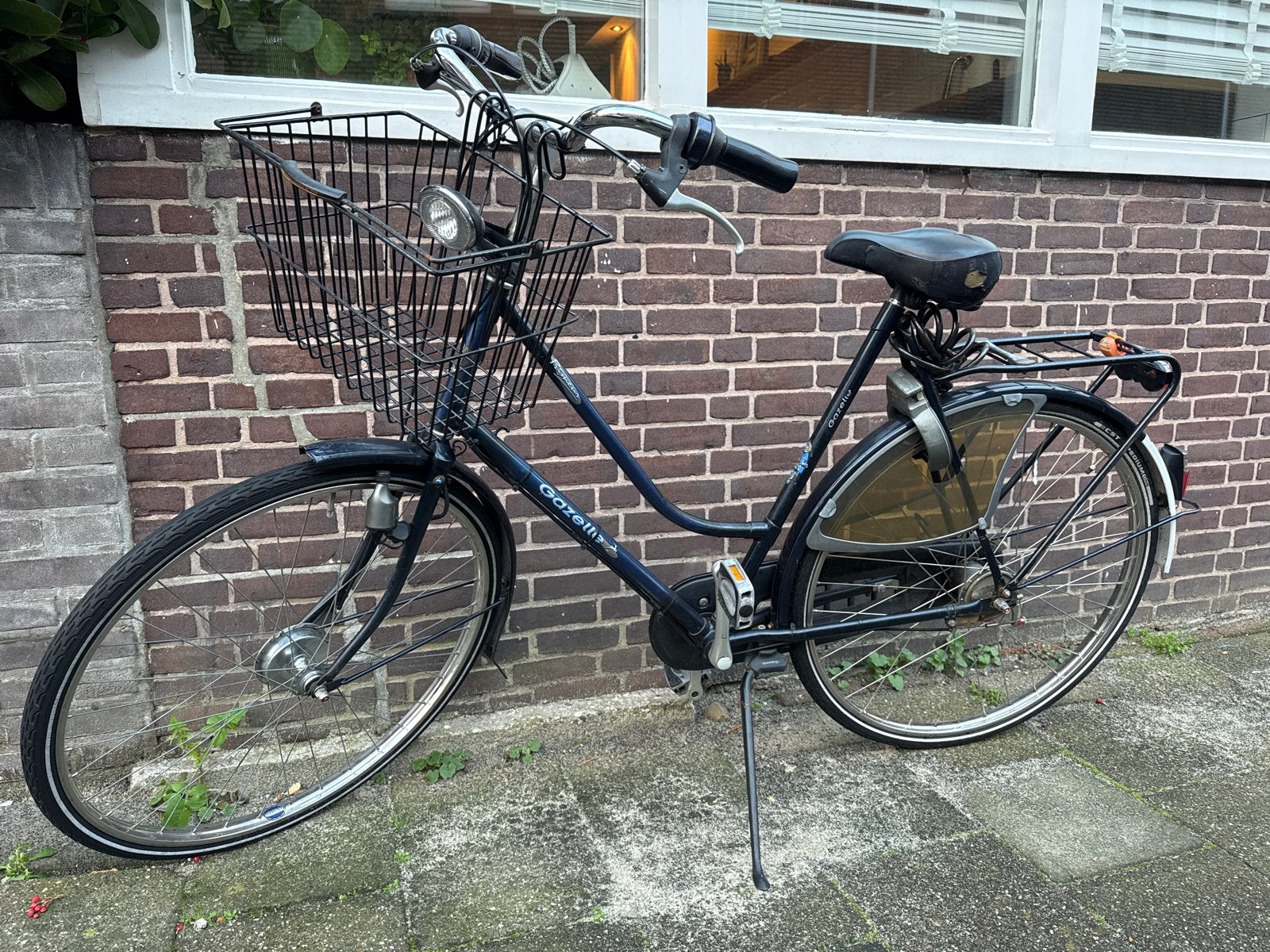 Gazelle stadsfiets met mand - Goede staat, Ophalen, Velgrem, Versnellingen, Gazelle