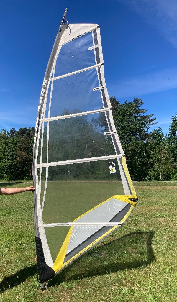 Gunsails Ride windsurfzeil 4.5m2 - Zo goed als nieuw, Ophalen, Met draagtas, 3.5 tot 5 m², Zo goed als nieuw